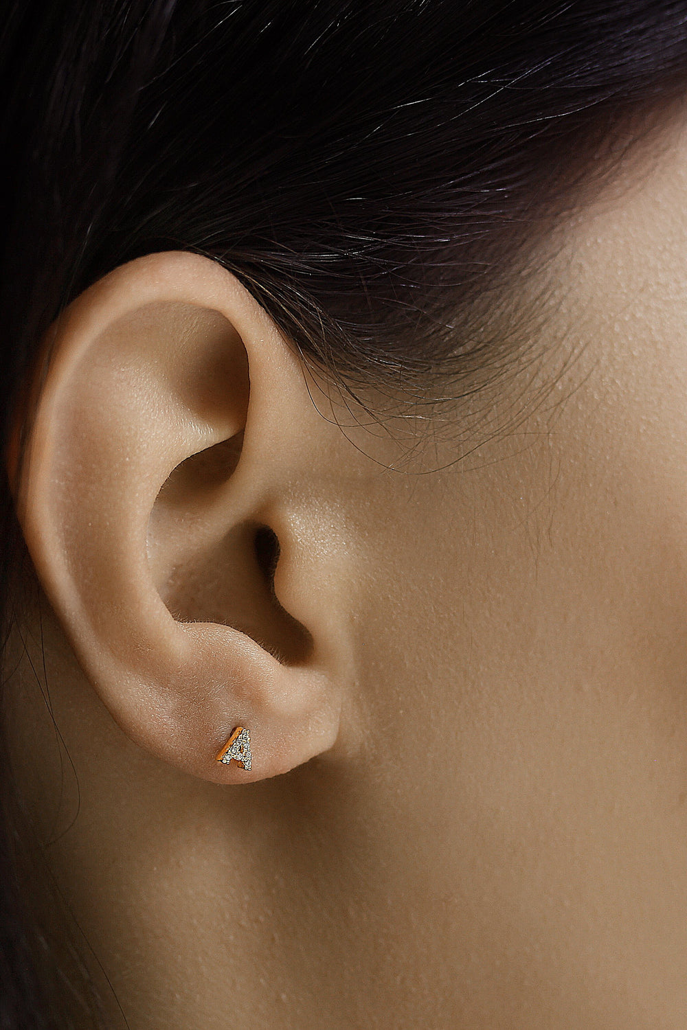 PAVE INITIAL EARRINGS