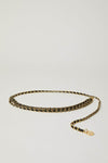 B-LOW THE BELT GISSEL MINI BELT IN BLACK/GOLD