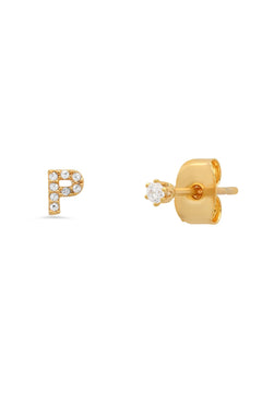 PAVE INITIAL EARRINGS