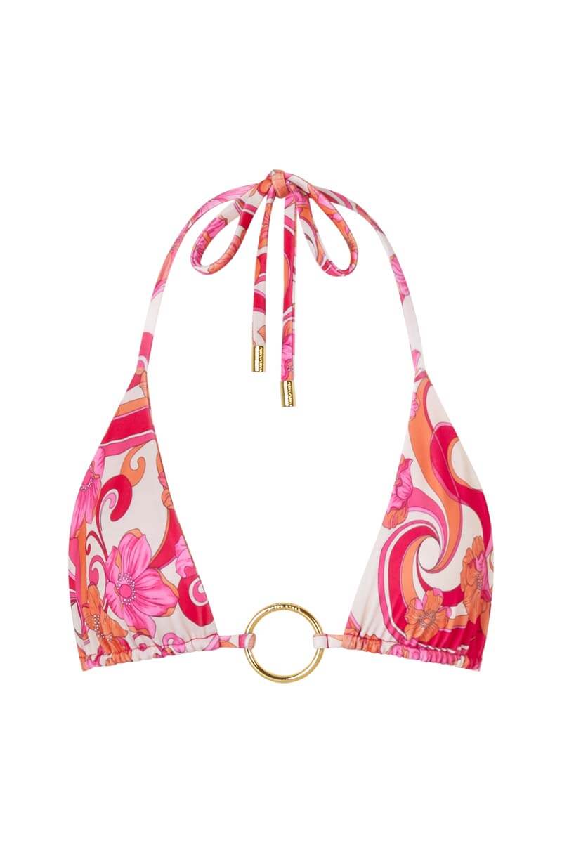 CIN CIN ISLE HOOP BIKINI TOP IN ULTRAVIOLET