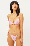 FRANKIE'S BIKINIS FRANCESCA SHINE BOTTOM IN PINK PAISLEY