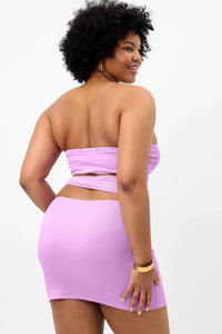FRANKIE'S BIKINIS RICHIE PLISSE DRESS IN WISTERIA