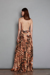 BRONX AND BANCO KENYA CHAIN GOWN IN BROWN/MULTI