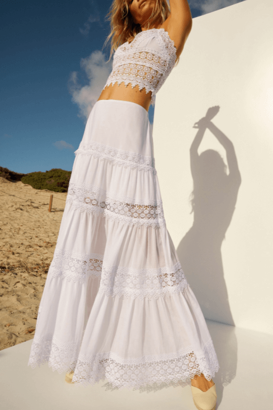 CHARO RUIZ IBIZA RUTH SKIRT IN WHITE