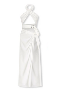 BRONX AND BANCO CLEOPATRA MAXI DRESS IN WHITE