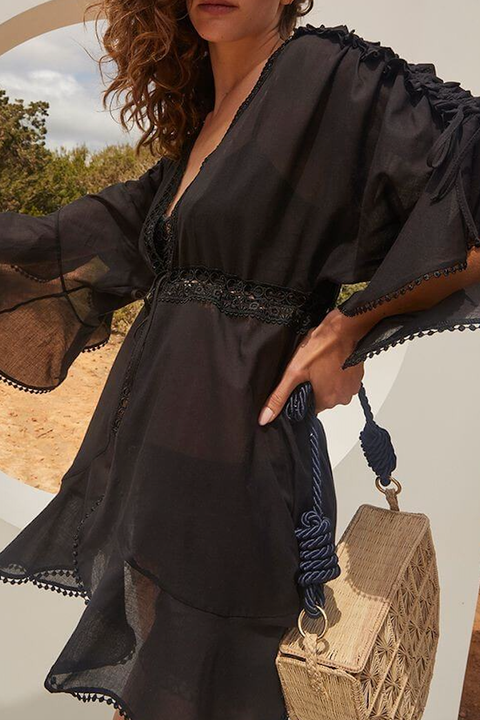 CHARO RUIZ IBIZA ANTONELLA KAFTAN IN BLACK