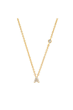 PAVE MINI INITIAL NECKLACE