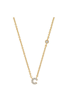 PAVE MINI INITIAL NECKLACE
