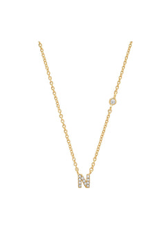 PAVE MINI INITIAL NECKLACE