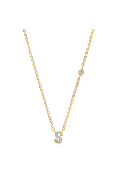 PAVE MINI INITIAL NECKLACE