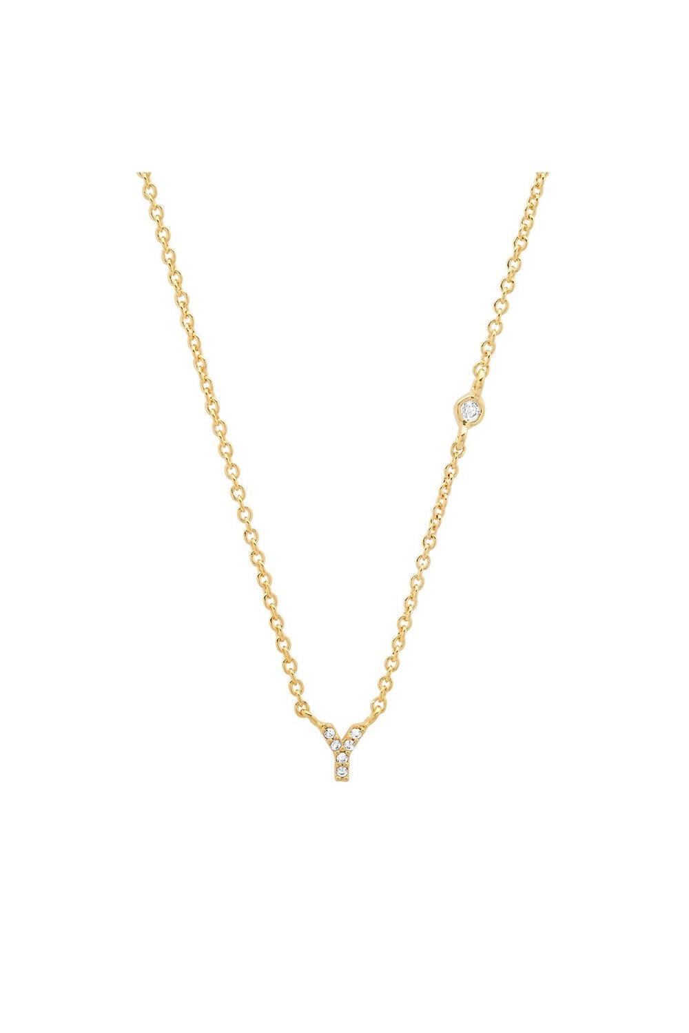 PAVE MINI INITIAL NECKLACE