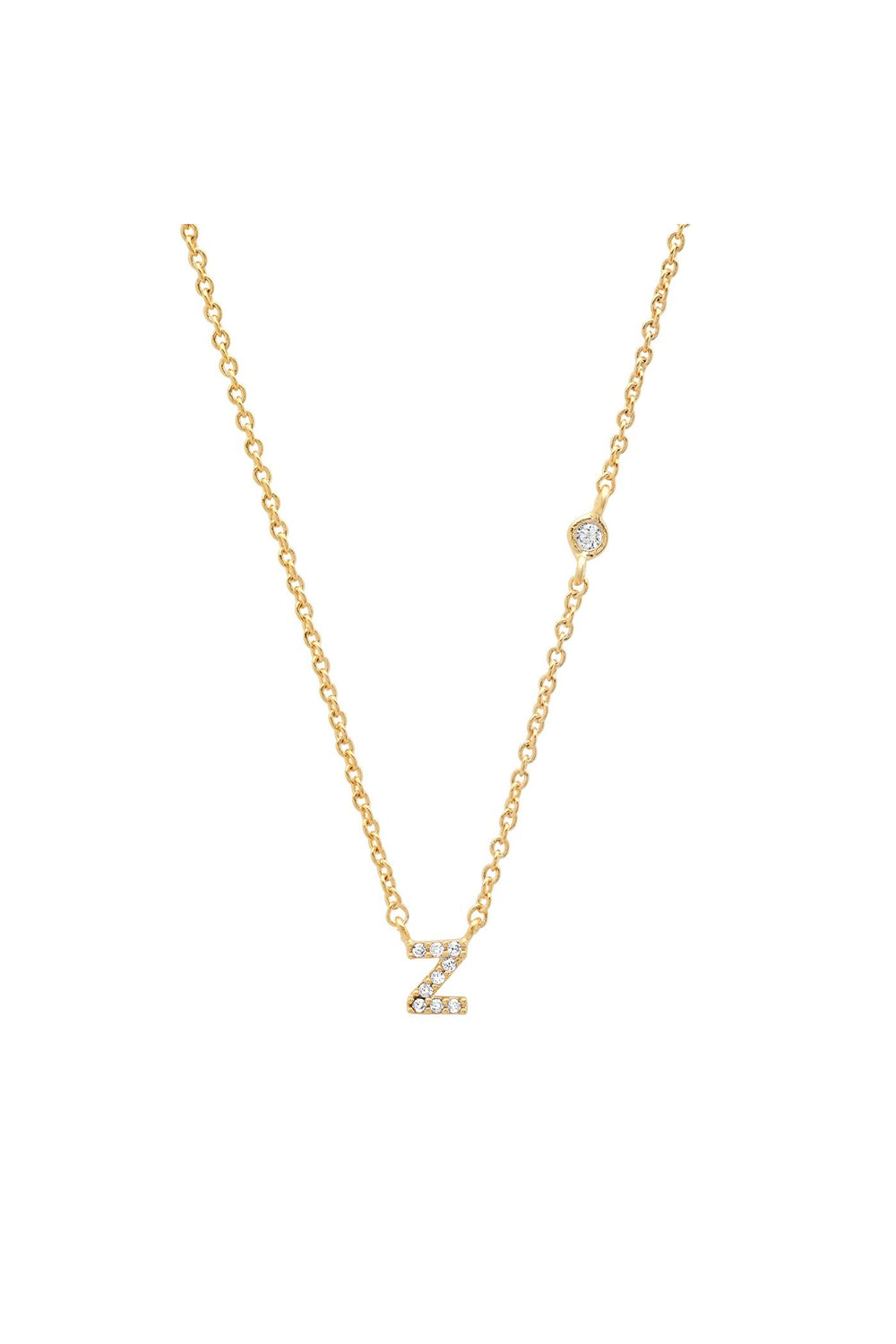 PAVE MINI INITIAL NECKLACE