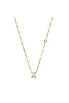 PAVE MINI INITIAL NECKLACE
