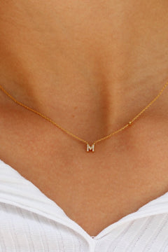 PAVE MINI INITIAL NECKLACE