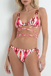 PATBO TWIST STRING BIKINI BOTTOM IN FLAMANT