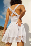 CHARO RUIZ IBIZA MARILYN DRESS IN WHITE