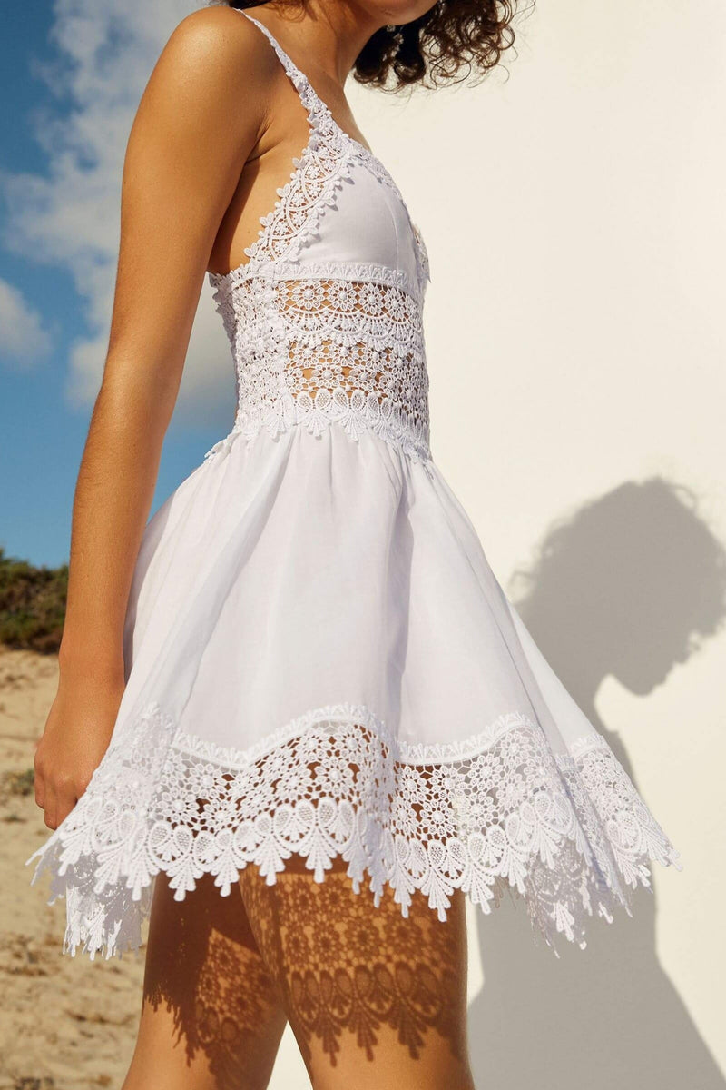 CHARO RUIZ IBIZA MARILYN DRESS IN WHITE