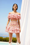 CHARO RUIZ IBIZA NOA SHORT SKIRT FRUITION IN ORANGE