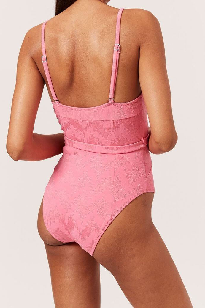 SOLID & STRIPED SPENCER ONE PIECE IN TONAL ZIG ZAG