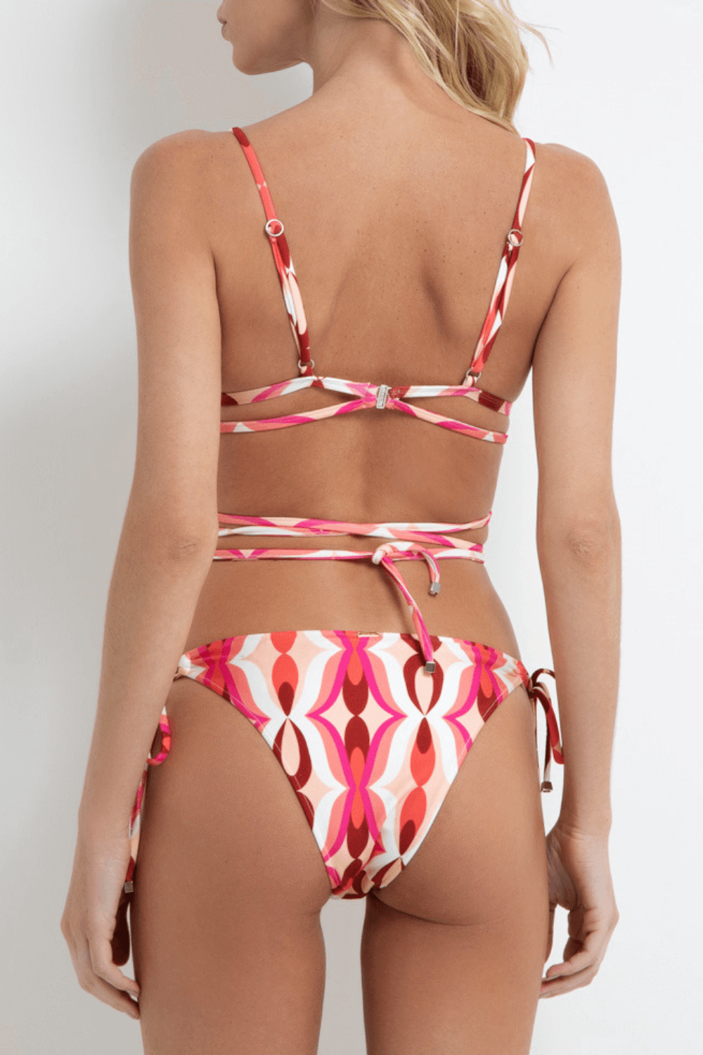 PATBO TWIST STRING BIKINI BOTTOM IN FLAMANT