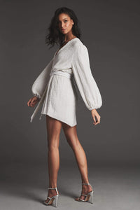 RETROFETE GABRIELLE ROBE IN MOONGLOW WHITE