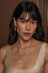 AMBER SCEATS WINSLET NECKLACE IN 24K GOLD PLATED/FRESHWATER PEARLS